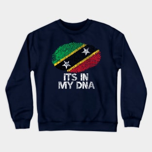 Saint Kitts and Nevis Roots Flag Fingerprint Crewneck Sweatshirt